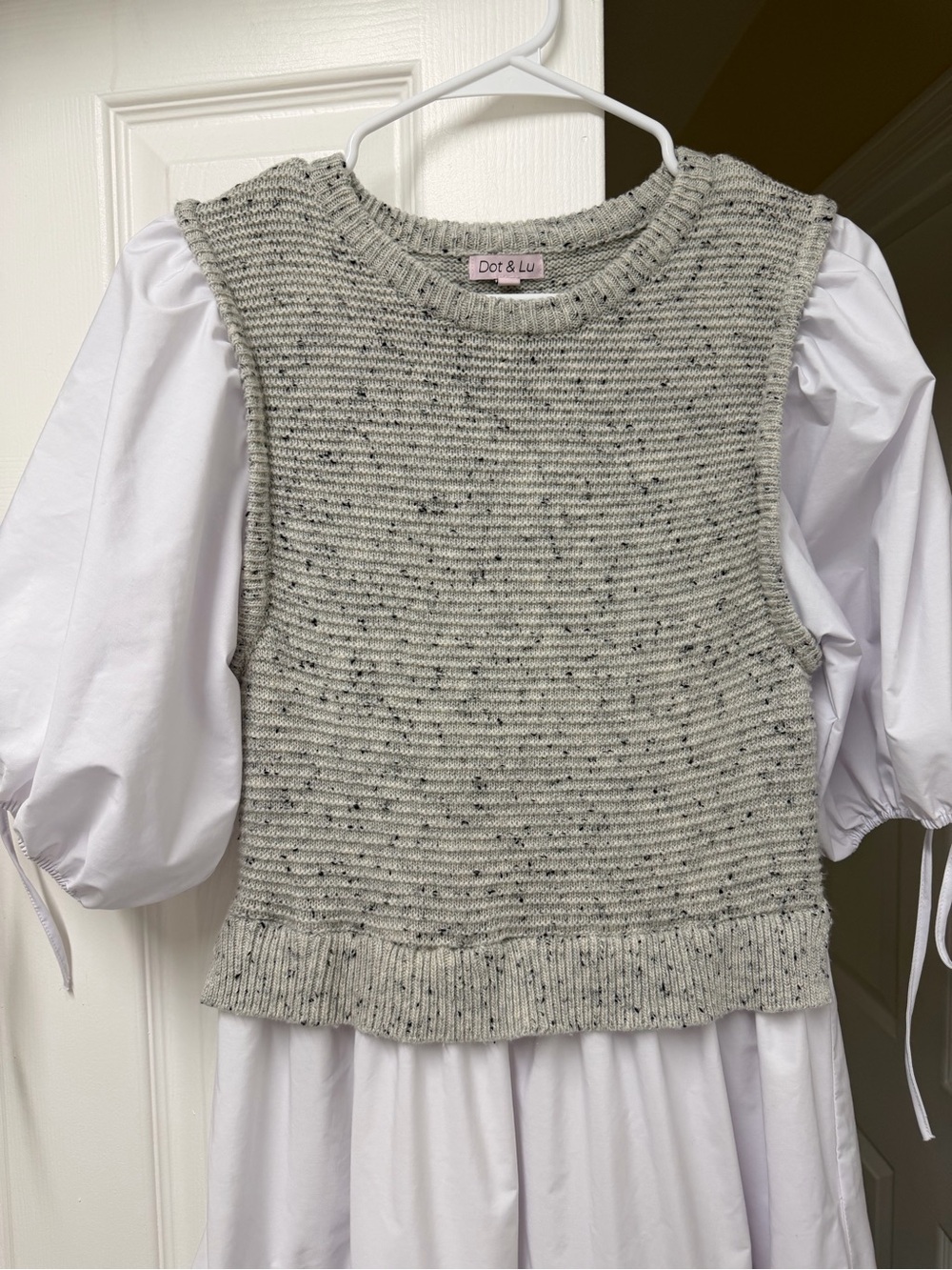 Anthropologie Dot & Lu Maternity Sweater Vest Twofer Maxi Dress Size S - Picture 9 of 14